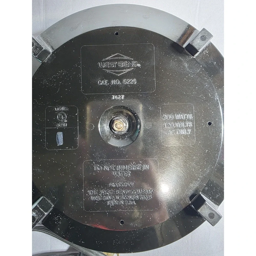 West Bend 5225 Electric Skillet Buffet Server 8